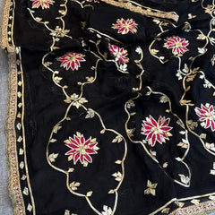 Pure Chiffon Gota Patti Saree