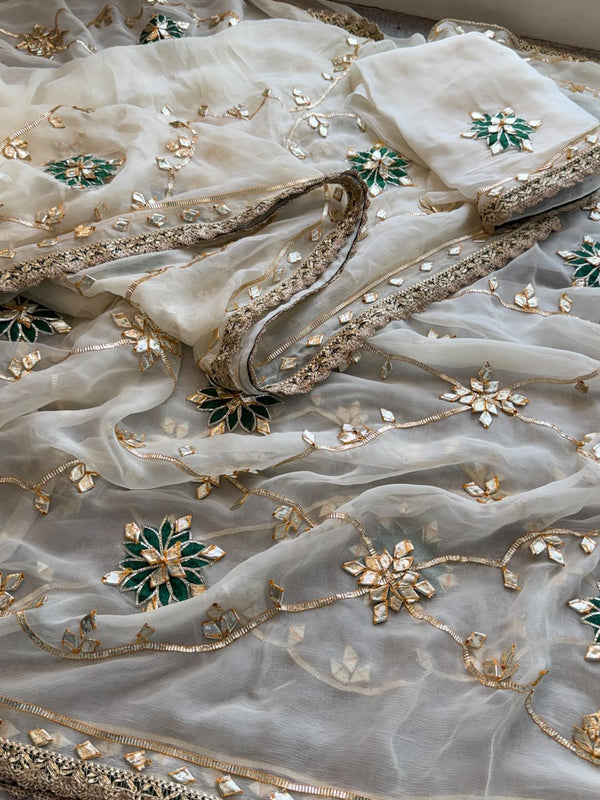 Pure Chiffon Gota Patti Saree