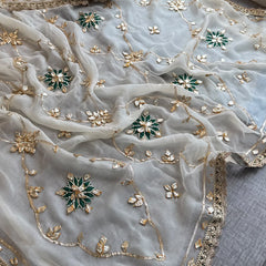 Pure Chiffon Gota Patti Saree