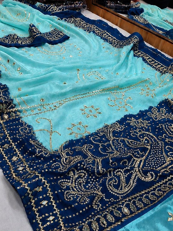 Trending Multi-Dye 2D Saree