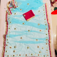 Flower Gota Patti Saree