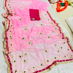 Flower Gota Patti Saree