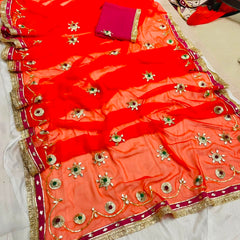 Flower Gota Patti Saree