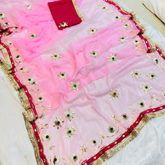Flower Gota Patti Saree