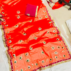 Flower Gota Patti Saree
