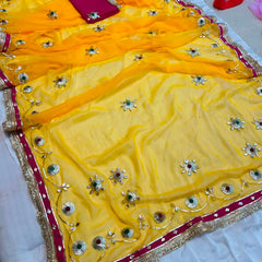 Flower Gota Patti Saree
