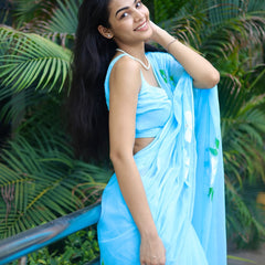 Brush Print Saree