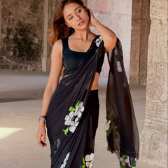 Brush Print Saree