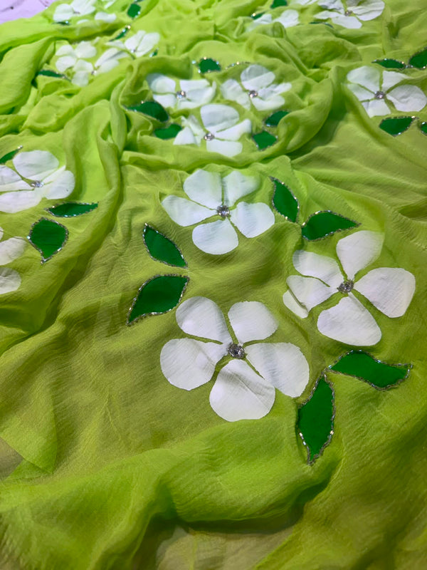Brush Print Saree