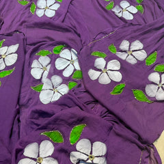 Brush Print Saree