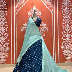 Chinon Silk Bandhej Lehenga