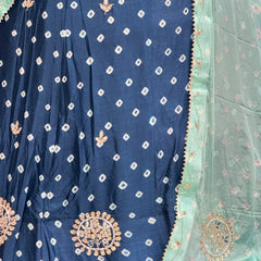 Chinon Silk Bandhej Lehenga