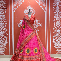 Bandhej Floral Lehenga