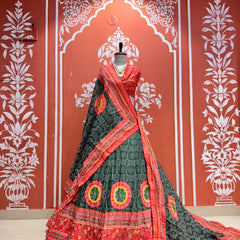 Bandhej Floral Lehenga