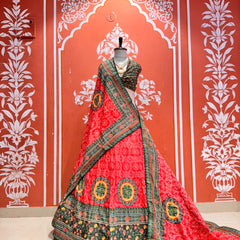 Bandhej Floral Lehenga