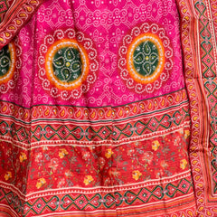 Bandhej Floral Lehenga