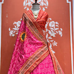 Bandhej Floral Lehenga