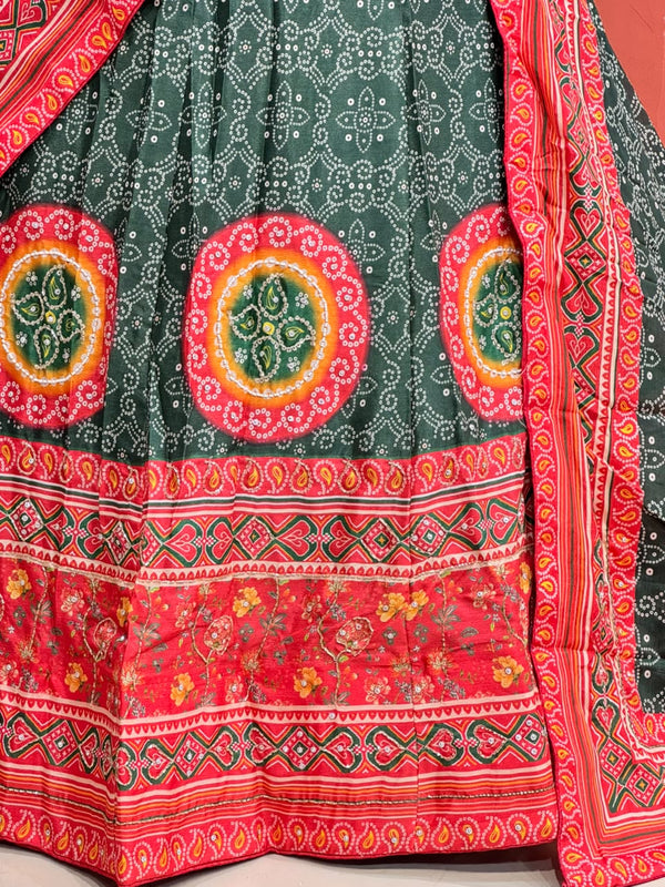 Bandhej Floral Lehenga