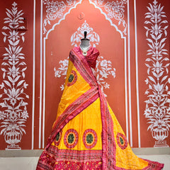 Bandhej Floral Lehenga