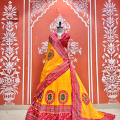 Bandhej Floral Lehenga