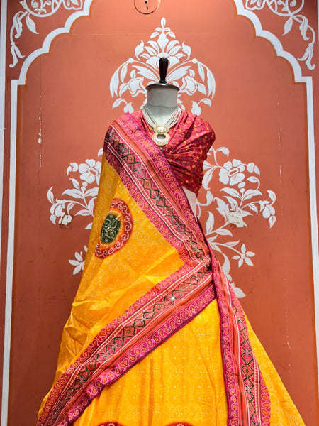 Bandhej Floral Lehenga