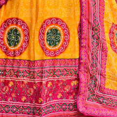 Bandhej Floral Lehenga