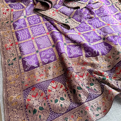 Pure Khaddi Georgette with Banarasi Weaving