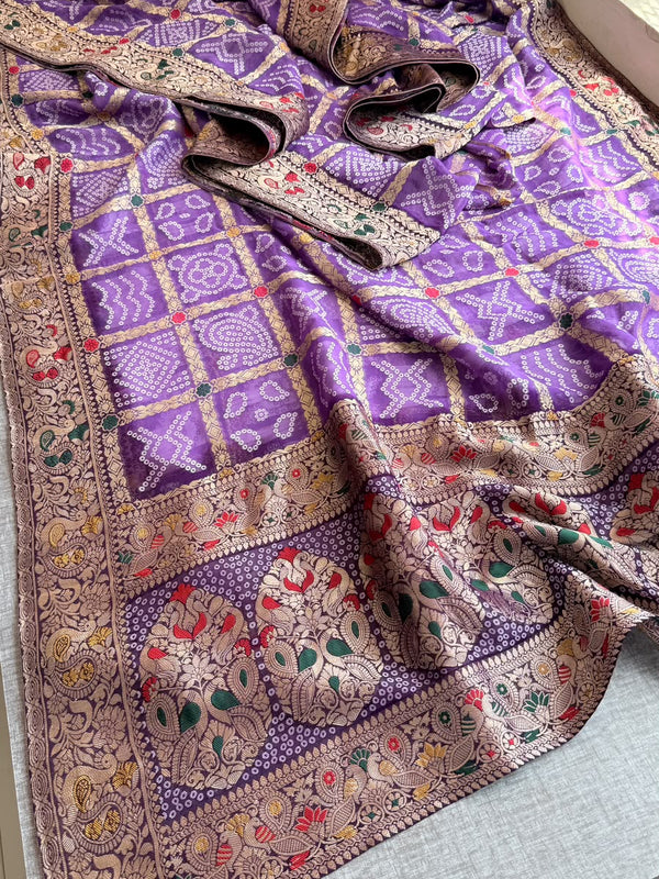Pure Khaddi Georgette with Banarasi Weaving
