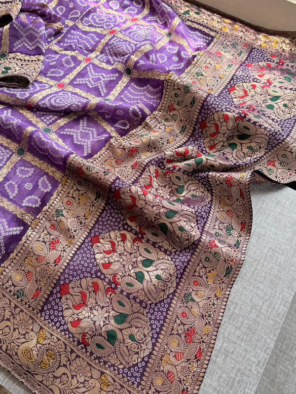 Pure Khaddi Georgette with Banarasi Weaving