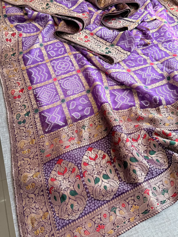 Pure Khaddi Georgette with Banarasi Weaving