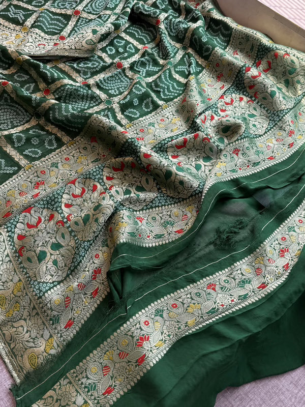 Pure Khaddi Georgette with Banarasi Weaving