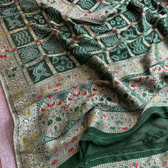 Pure Khaddi Georgette with Banarasi Weaving
