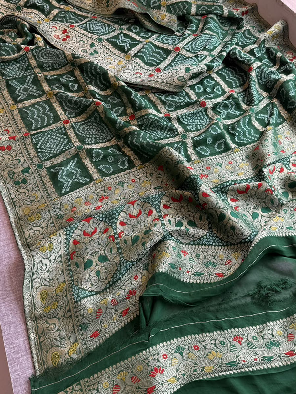 Pure Khaddi Georgette with Banarasi Weaving