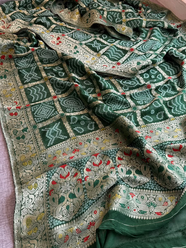 Pure Khaddi Georgette with Banarasi Weaving