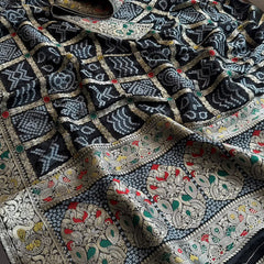 Pure Khaddi Georgette with Banarasi Weaving