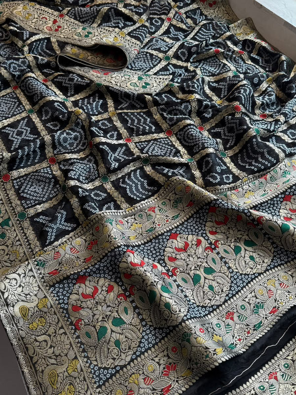 Pure Khaddi Georgette with Banarasi Weaving