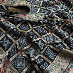 Pure Khaddi Georgette with Banarasi Weaving