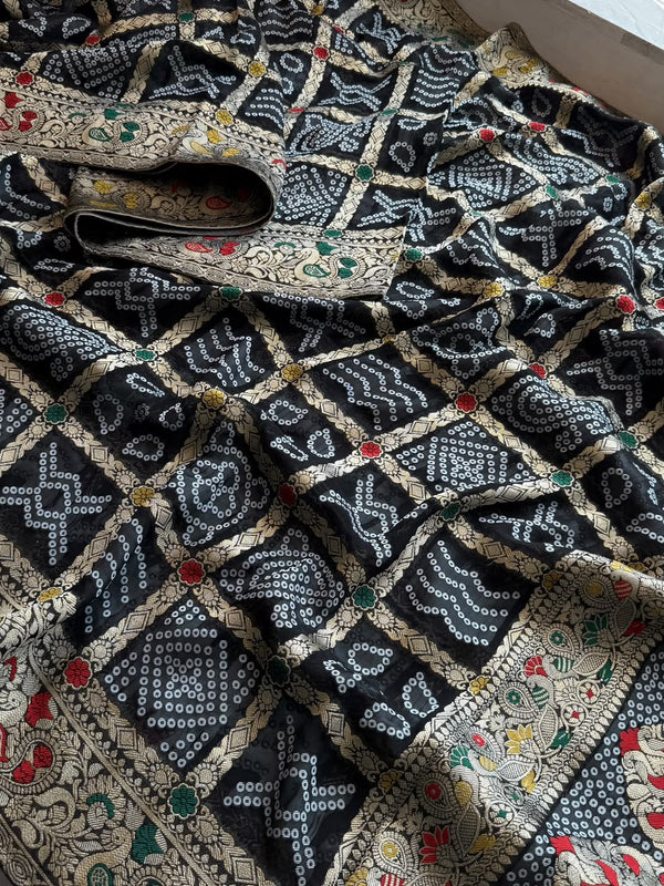 Pure Khaddi Georgette with Banarasi Weaving