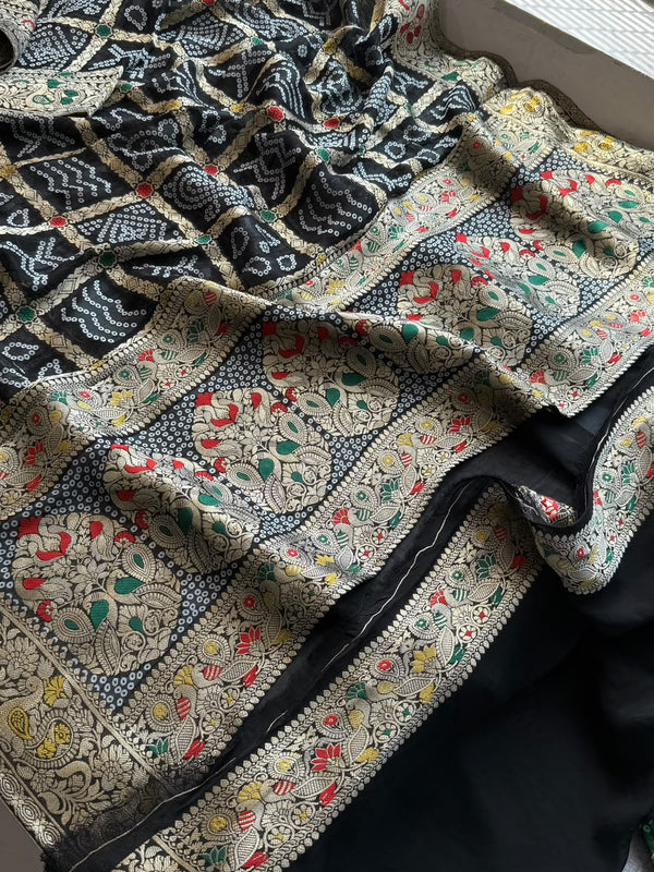 Pure Khaddi Georgette with Banarasi Weaving