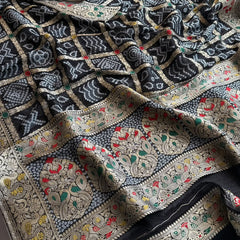 Pure Khaddi Georgette with Banarasi Weaving