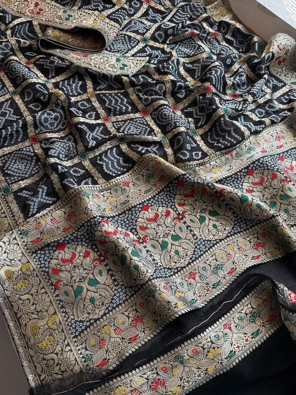 Pure Khaddi Georgette with Banarasi Weaving
