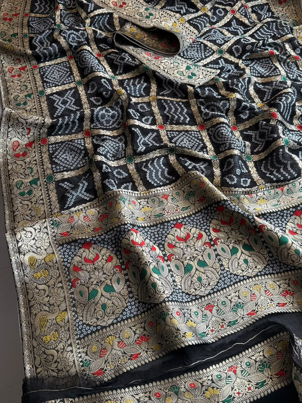Pure Khaddi Georgette with Banarasi Weaving