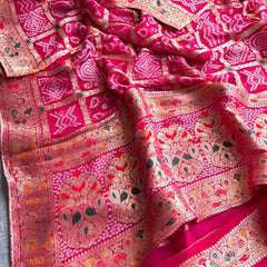 Pure Khaddi Georgette with Banarasi Weaving
