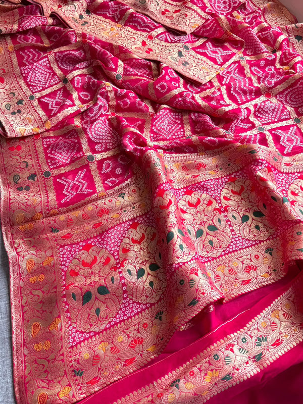 Pure Khaddi Georgette with Banarasi Weaving