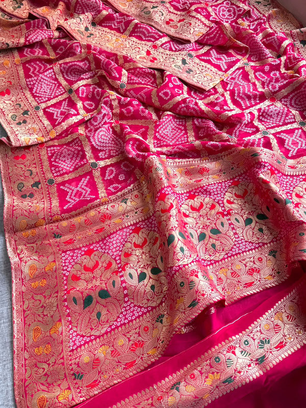 Pure Khaddi Georgette with Banarasi Weaving