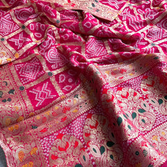 Pure Khaddi Georgette with Banarasi Weaving