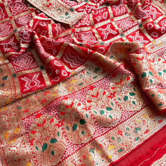 Pure Khaddi Georgette with Banarasi Weaving