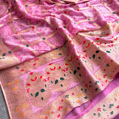 Pure Khaddi Georgette with Banarasi Weaving