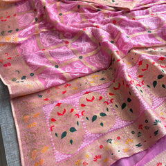 Pure Khaddi Georgette with Banarasi Weaving