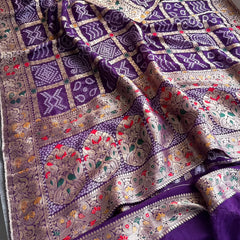 Pure Khaddi Georgette with Banarasi Weaving